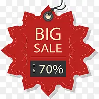 冬季促销红色枫叶标签-空若网 冬季促销红色枫叶标签-空若网