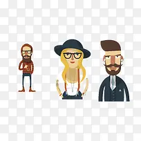 矢量彩色卡通人物三组-空若网 矢量彩色卡通人物三组-空若网