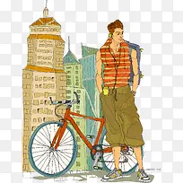 矢量手绘卡通都市男-空若网 矢量手绘卡通都市男-空若网