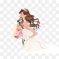 手绘奔跑新娘-空若网 手绘奔跑新娘-空若网
