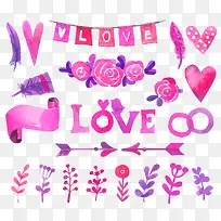 矢量粉色爱情-空若网 矢量粉色爱情-空若网