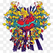 爱心印花图案-空若网 爱心印花图案-空若网