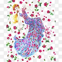 时尚女孩插画-空若网 时尚女孩插画-空若网