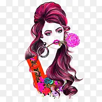 创意手绘美女-空若网 创意手绘美女-空若网