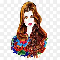 手绘美女-空若网 手绘美女-空若网