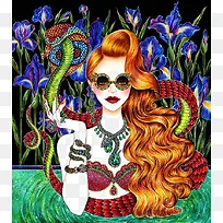 创意手绘美女-空若网 创意手绘美女-空若网