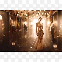 豪华餐厅女人海报背景-空若网 豪华餐厅女人海报背景-空若网