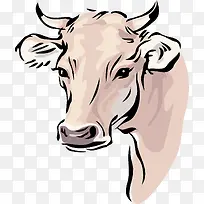 矢量卡通牛头插画-空若网 矢量卡通牛头插画-空若网