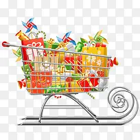 圣诞节雪橇购物车-空若网 圣诞节雪橇购物车-空若网