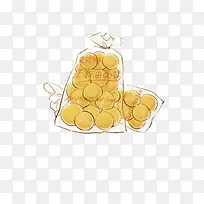 手绘油炸丸子-空若网 手绘油炸丸子-空若网