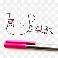 手绘杯子-空若网 手绘杯子-空若网