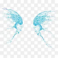 蓝色水珠翅膀装饰-空若网 蓝色水珠翅膀装饰-空若网