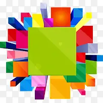 3D立体正方形背景-空若网 3D立体正方形背景-空若网