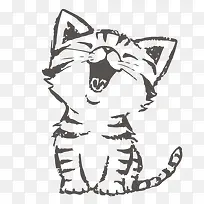 可爱卡通手绘小猫咪-空若网 可爱卡通手绘小猫咪-空若网