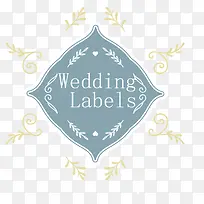 树枝花纹婚礼标签矢量素材-空若网 树枝花纹婚礼标签矢量素材-空若网