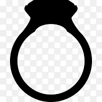 钻石戒指的轮廓图标-空若网 钻石戒指的轮廓图标-空若网