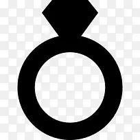 钻石订婚戒指的轮廓图标-空若网 钻石订婚戒指的轮廓图标-空若网