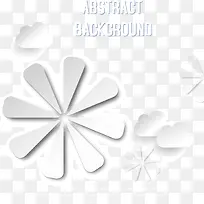 扁平化 花 云 灰白色-空若网 扁平化 花 云 灰白色-空若网