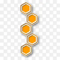 橙色简约蜂窝装饰图案-空若网 橙色简约蜂窝装饰图案-空若网