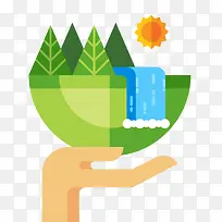 卡通扁平化保护环境插画设计-空若网 卡通扁平化保护环境插画设计-空若网