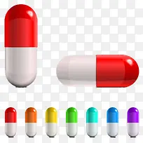 彩色胶囊免抠素材-空若网 彩色胶囊免抠素材-空若网