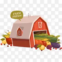 装满新鲜矢量水果的商店-空若网 装满新鲜矢量水果的商店-空若网