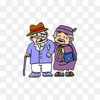 矢量搀扶到老的夫妻图片-空若网 矢量搀扶到老的夫妻图片-空若网