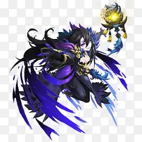 手绘游戏蓝色翅膀人物-空若网 手绘游戏蓝色翅膀人物-空若网