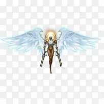 蓝色翅膀梦幻游戏人物手绘-空若网 蓝色翅膀梦幻游戏人物手绘-空若网