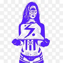 装饰女孩插画-空若网 装饰女孩插画-空若网