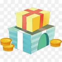 手绘卡通礼盒素材-空若网 手绘卡通礼盒素材-空若网