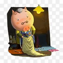 卡通猪儿童插画-空若网 卡通猪儿童插画-空若网