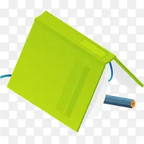 绿色课本铅笔PNG矢量素材-空若网 绿色课本铅笔PNG矢量素材-空若网