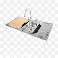 灰色简约厨房洗菜池-空若网 灰色简约厨房洗菜池-空若网