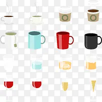 各种杯子矢量素材-空若网 各种杯子矢量素材-空若网