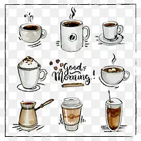 手绘咖啡杯-空若网 手绘咖啡杯-空若网
