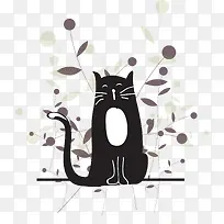 手绘小清新猫咪插画图案-空若网 手绘小清新猫咪插画图案-空若网