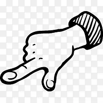 手绘卡通伸出的手指图-空若网 手绘卡通伸出的手指图-空若网