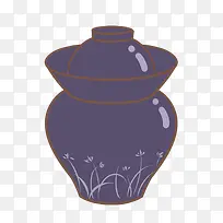 手绘紫色可爱罐子-空若网 手绘紫色可爱罐子-空若网