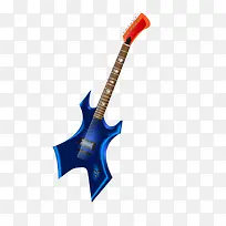 手绘蓝色吉他-空若网 手绘蓝色吉他-空若网