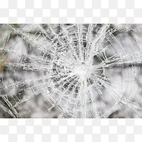 圆形裂纹的玻璃-空若网 圆形裂纹的玻璃-空若网