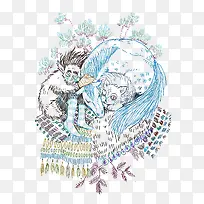 矢量小清新插画-空若网 矢量小清新插画-空若网