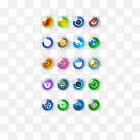 20款时尚精致水晶图标-空若网 20款时尚精致水晶图标-空若网