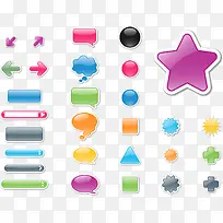 水晶按钮图标-空若网 水晶按钮图标-空若网