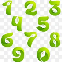 叶子设计数字-空若网 叶子设计数字-空若网
