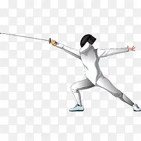 击剑手白色图案-空若网 击剑手白色图案-空若网