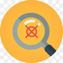 放大镜瞄准扁平化图标-空若网 放大镜瞄准扁平化图标-空若网