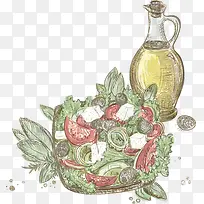 手绘美食素材-空若网 手绘美食素材-空若网