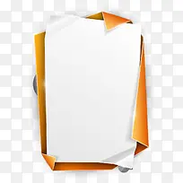 矢量纸张插画标签橘色-空若网 矢量纸张插画标签橘色-空若网