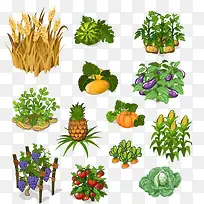 卡通蔬菜粮食-空若网 卡通蔬菜粮食-空若网